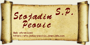 Stojadin Peović vizit kartica